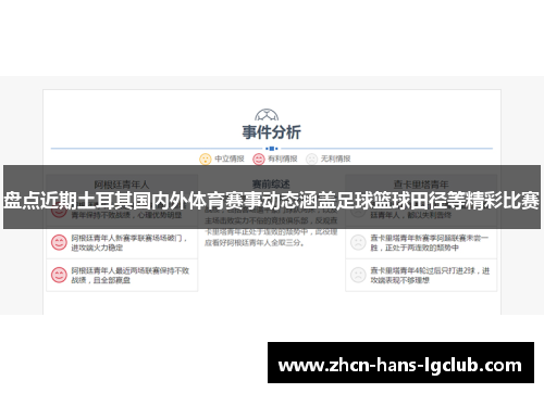 盘点近期土耳其国内外体育赛事动态涵盖足球篮球田径等精彩比赛